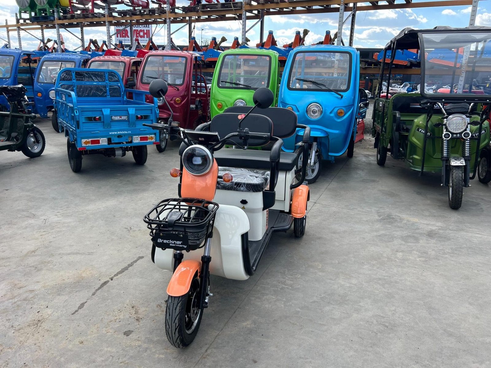 Triciclu electric 1000W Breckner TRAVEL portocaliu fara permis 60V20Ah 25km/h TRANSPORT GRATUIT - imagine 8