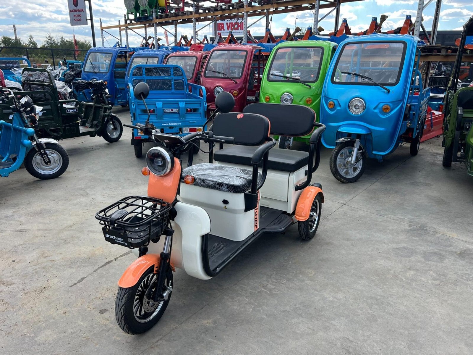 Triciclu electric 1000W Breckner TRAVEL portocaliu fara permis 60V20Ah 25km/h TRANSPORT GRATUIT - imagine 9