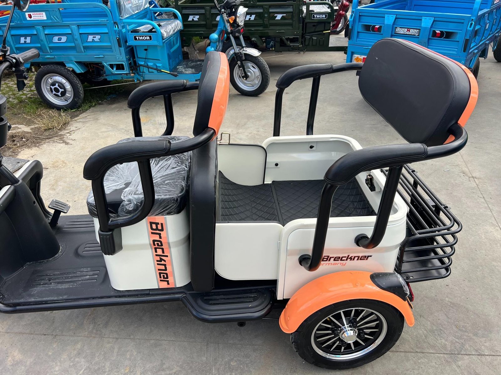 Triciclu electric 1000W Breckner TRAVEL portocaliu fara permis 60V20Ah 25km/h TRANSPORT GRATUIT - imagine 12