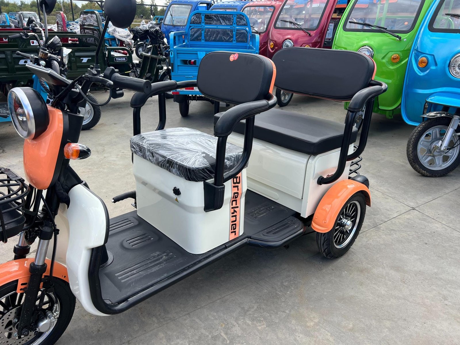 Triciclu electric 1000W Breckner TRAVEL portocaliu fara permis 60V20Ah 25km/h TRANSPORT GRATUIT - imagine 14