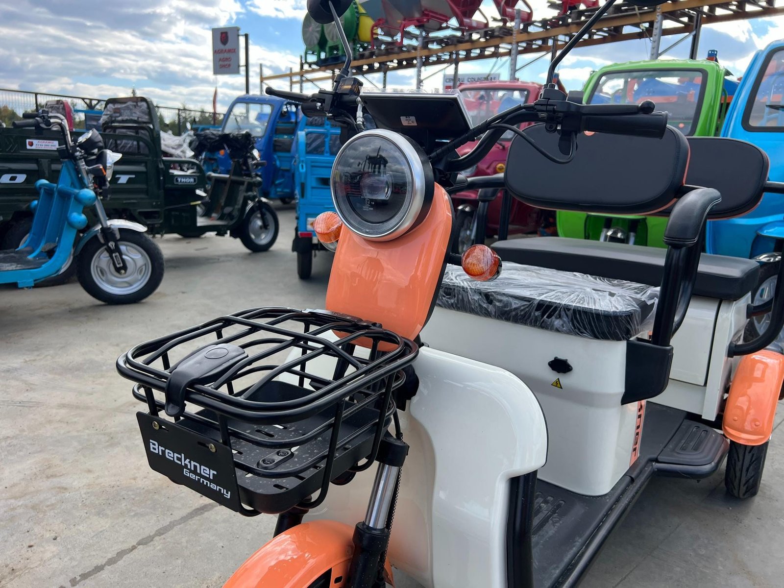 Triciclu electric 1000W Breckner TRAVEL portocaliu fara permis 60V20Ah 25km/h TRANSPORT GRATUIT - imagine 15