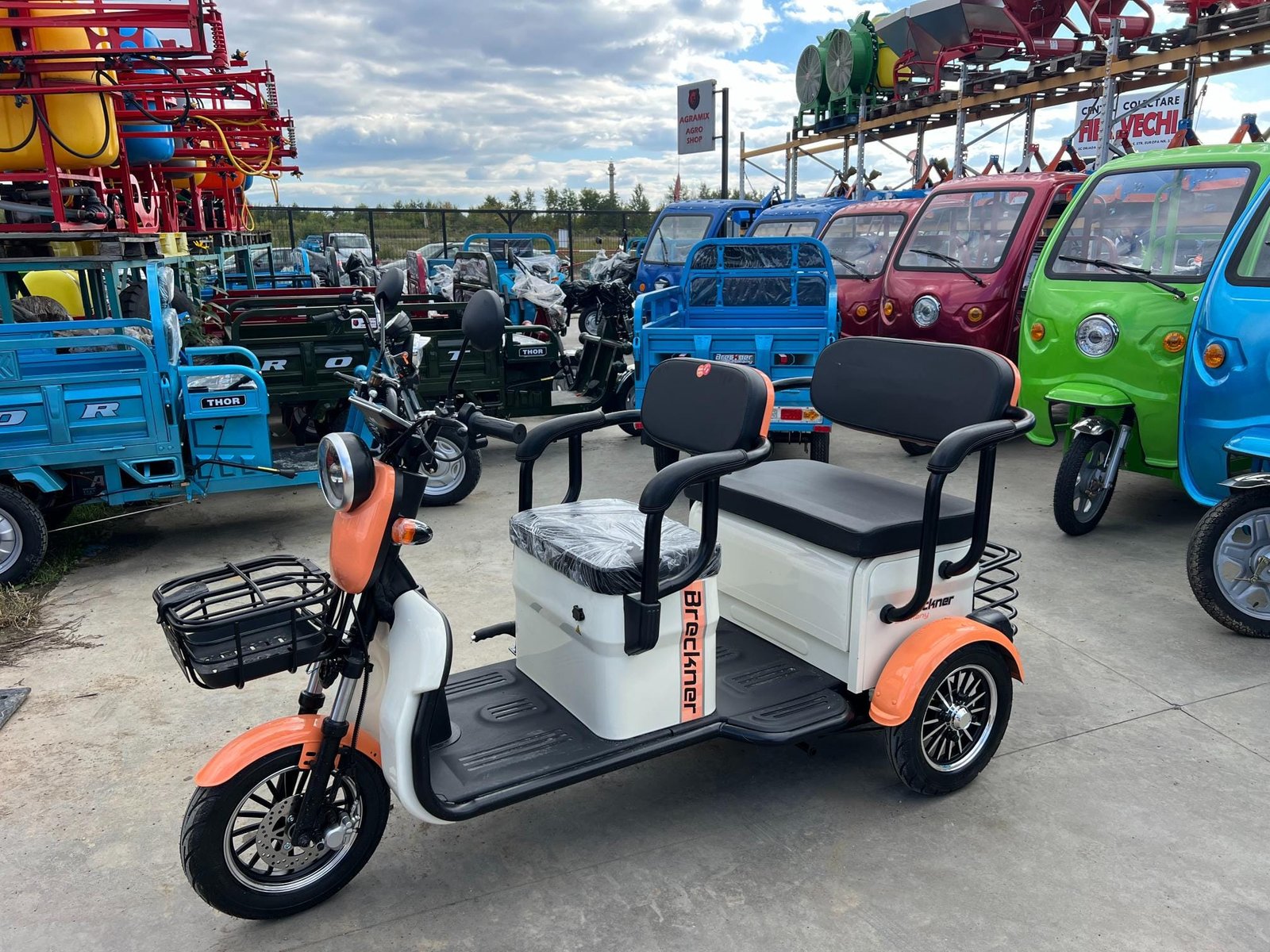 Triciclu electric 1000W Breckner TRAVEL portocaliu fara permis 60V20Ah 25km/h TRANSPORT GRATUIT - imagine 17