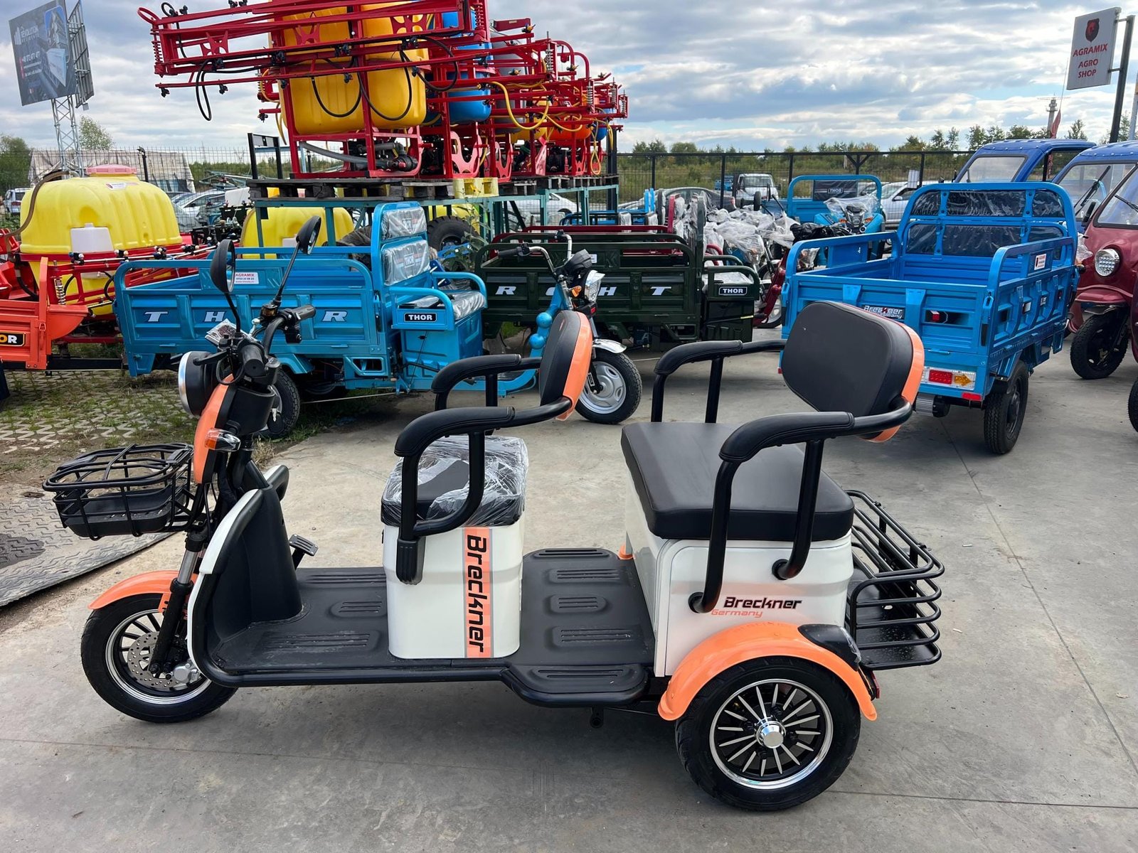 Triciclu electric 1000W Breckner TRAVEL portocaliu fara permis 60V20Ah 25km/h TRANSPORT GRATUIT - imagine 18
