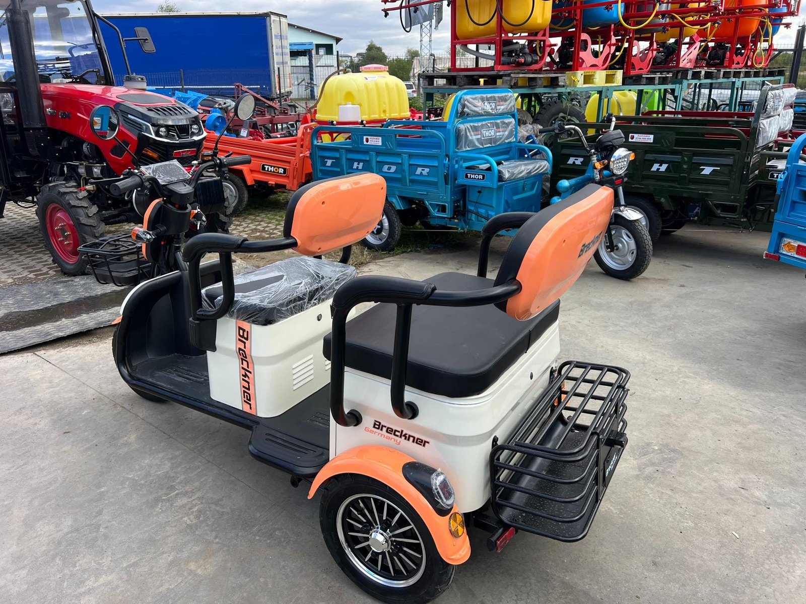 Triciclu electric 1000W Breckner TRAVEL portocaliu fara permis 60V20Ah 25km/h TRANSPORT GRATUIT - imagine 19