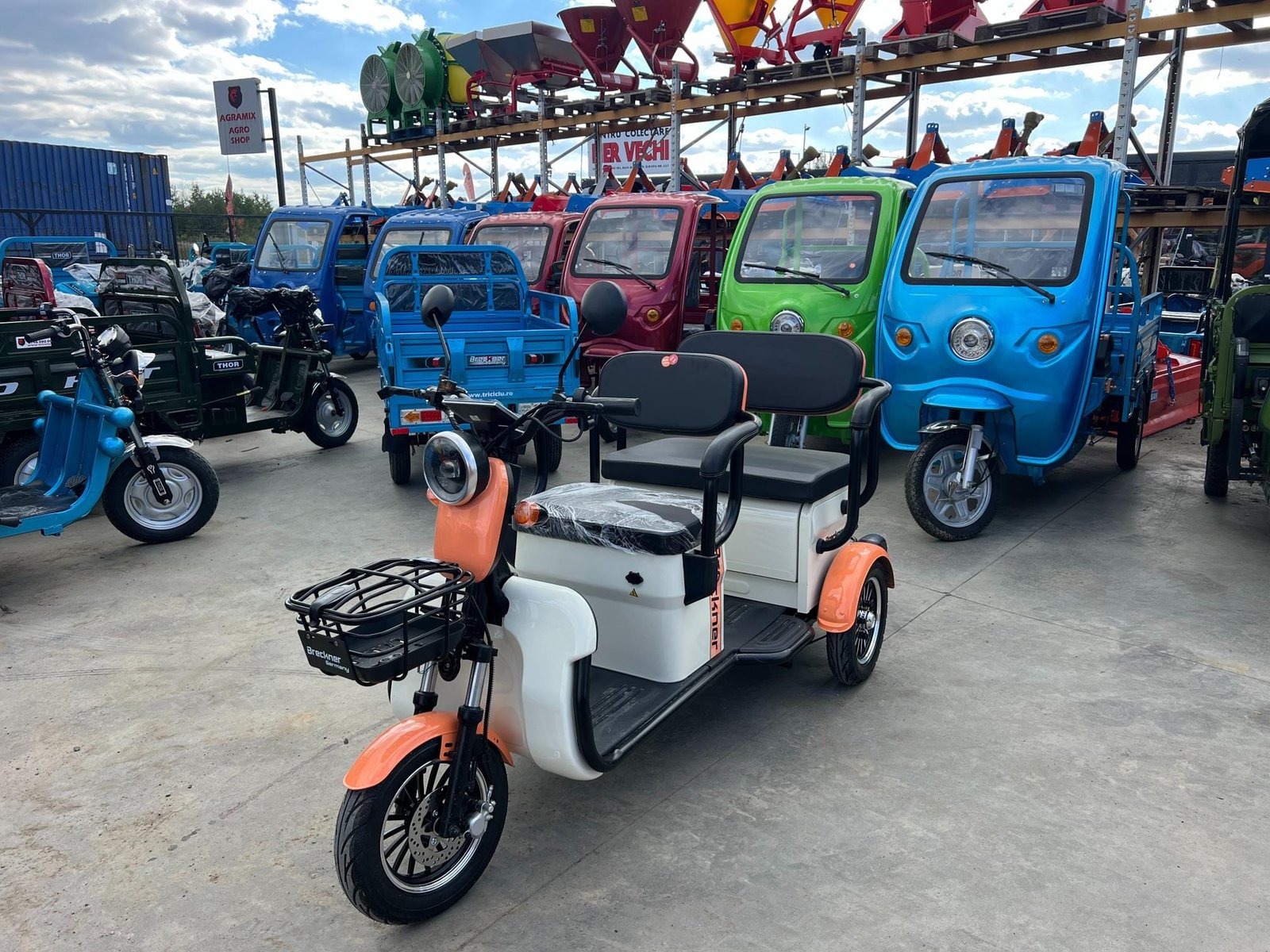 Triciclu electric 1000W Breckner TRAVEL portocaliu fara permis 60V20Ah 25km/h TRANSPORT GRATUIT - imagine 21