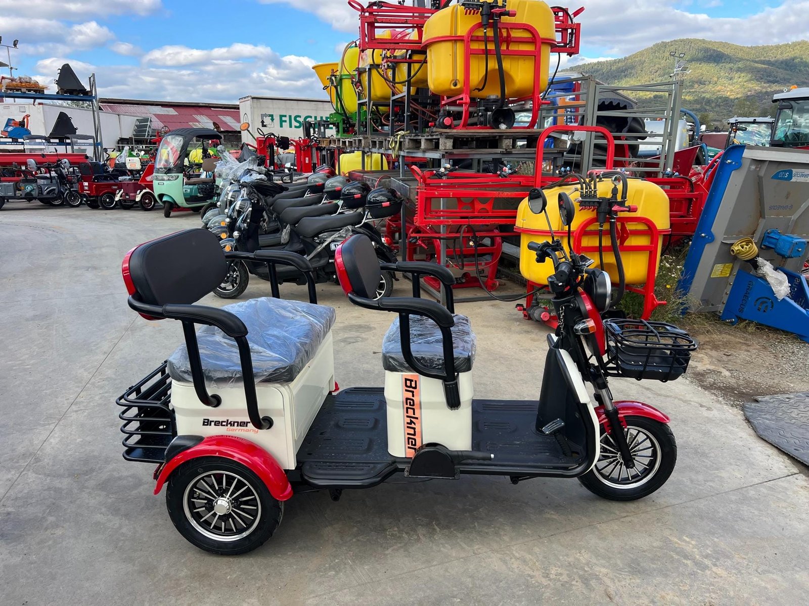 Triciclu electric 1000W Breckner TRAVEL rosu-alb fara permis 60V20Ah 25km/h TRANSPORT GRATUIT - imagine 17
