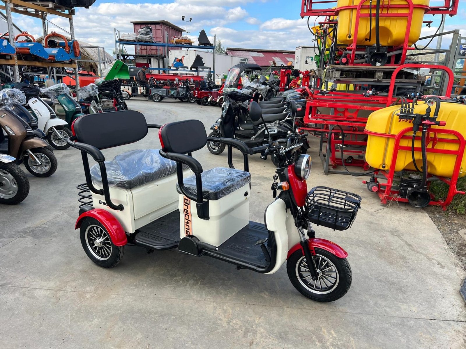 Triciclu electric 1000W Breckner TRAVEL rosu-alb fara permis 60V20Ah 25km/h TRANSPORT GRATUIT - imagine 18