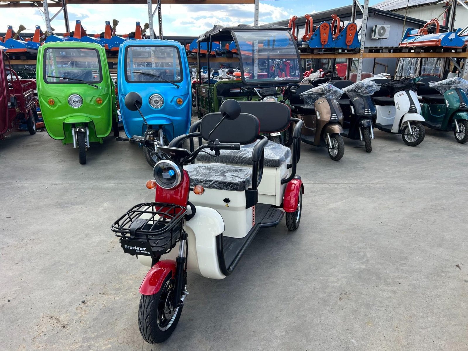Triciclu electric 1000W Breckner TRAVEL rosu-alb fara permis 60V20Ah 25km/h TRANSPORT GRATUIT - imagine 21