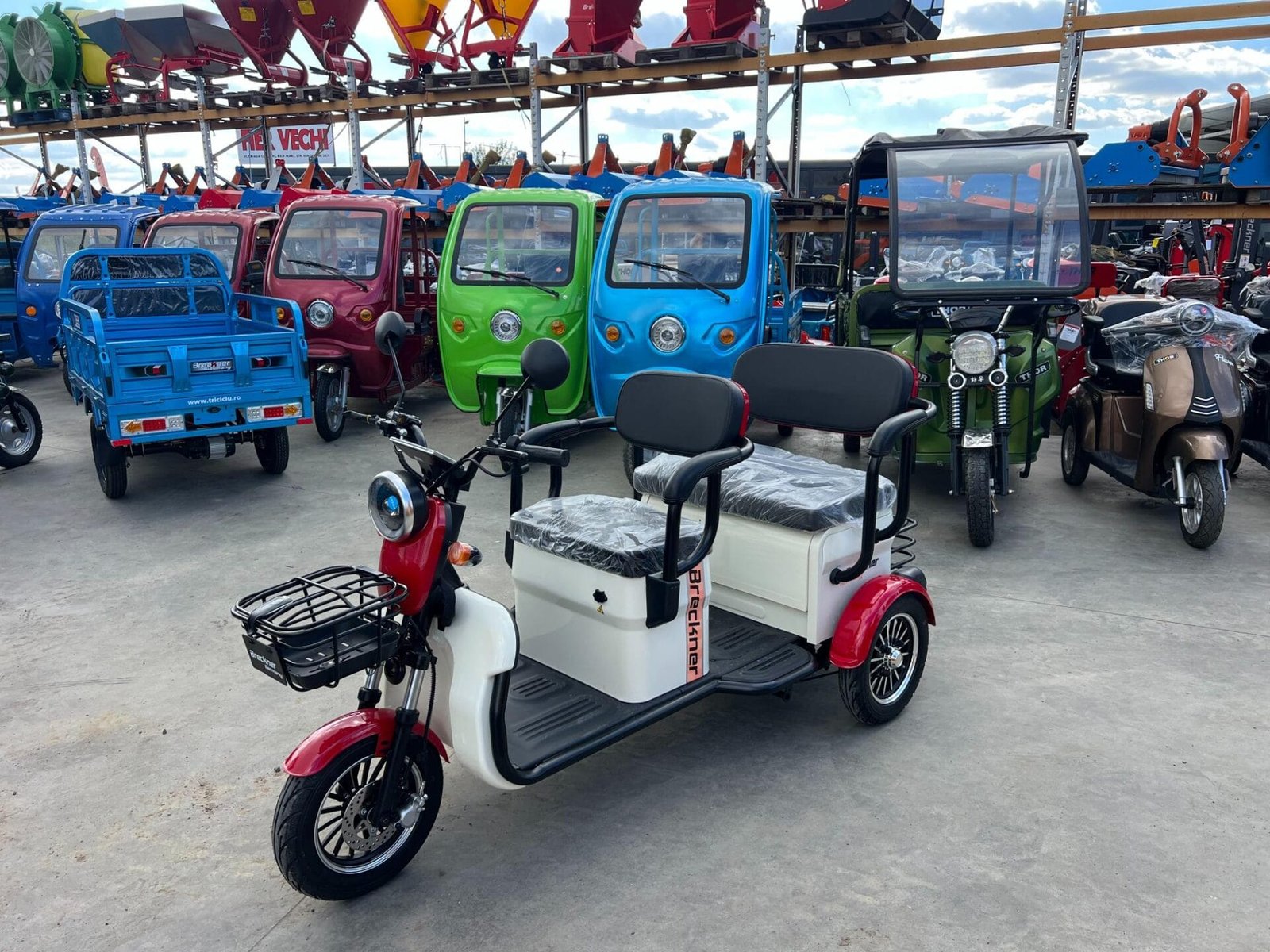 Triciclu electric 1000W Breckner TRAVEL rosu-alb fara permis 60V20Ah 25km/h TRANSPORT GRATUIT - imagine 22